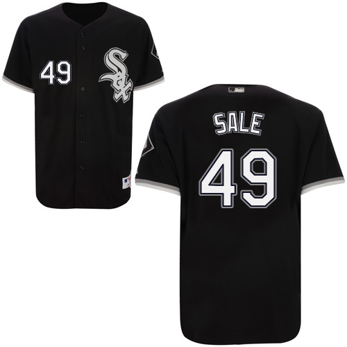 Chris Sale #49 mlb Jersey-Chicago White Sox Women's Authentic Alternate Home Black Cool Base Baseball Jersey